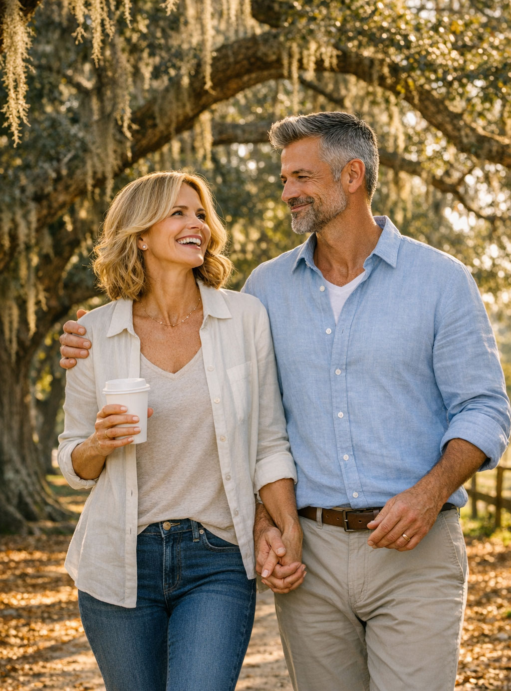 Happy couple hormone therapy
